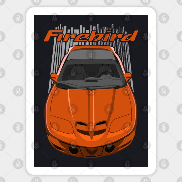 Firebird 4thgen-orange Sticker by V8social